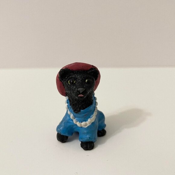 Vintage 1998 Topps Cat Plastic Figure Toy Pearls Sun Hat Kitty 1.5 Inch Tall - Picture 11 of 15